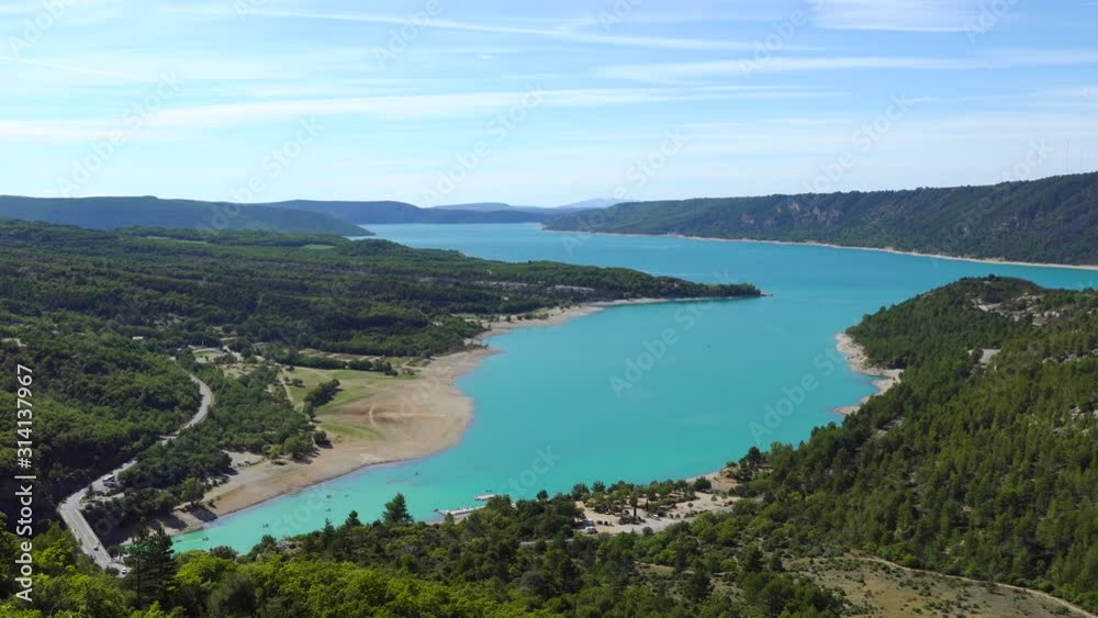 View of Lake Sainte-Croix and Verdon Gorges. France View of Lake Sainte-Croix and Verdon Gorges. France