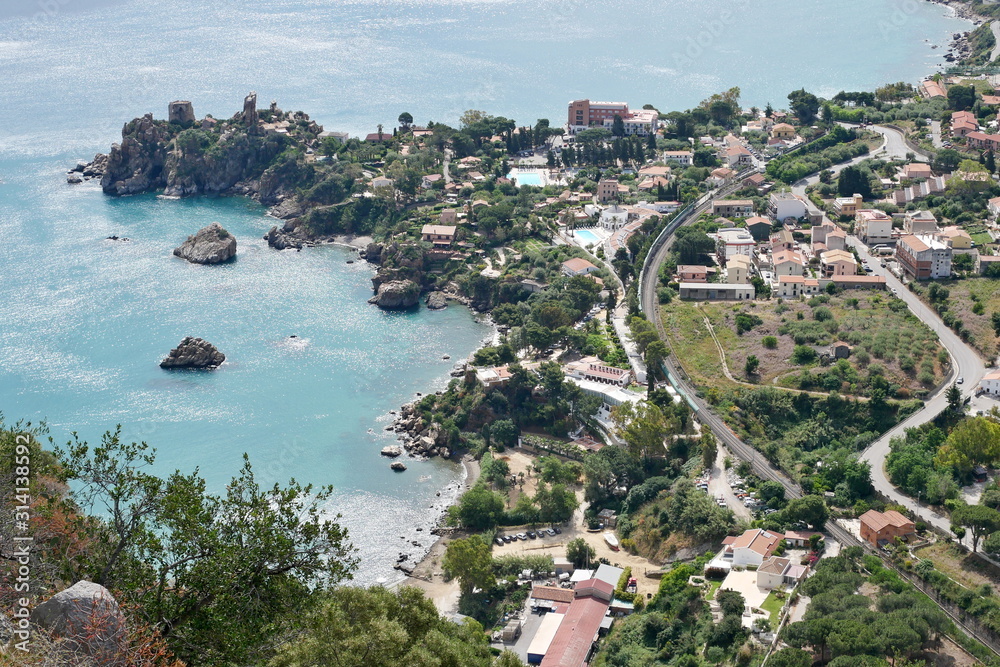 Sicily - coast near Cefalu city.