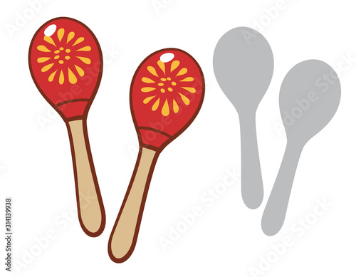 Maracas and it's silhouette set.