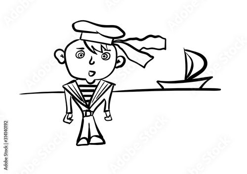 seaman on the beach