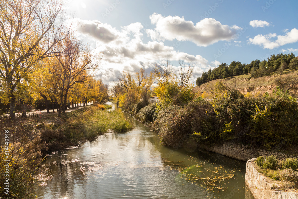 Valladolid, Spain. One of the sluice fates (number 42) of the Canal de Castilla (Canal of Castile), constructed in the 18th Century