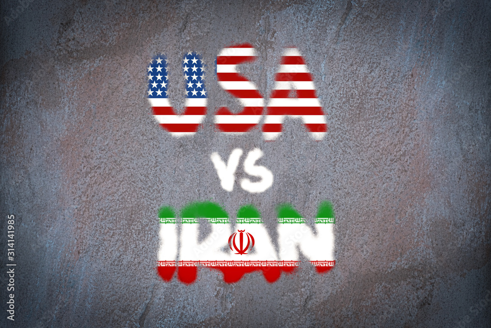 Iran and USA crisis war backgrounds concept
