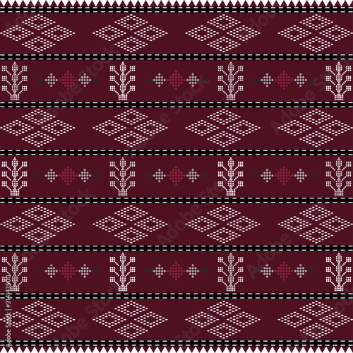 Batak ethnic seamless pattern with motif ulos. creative design cloth pattern. Tribal ethnic ornament seamless pattern. Colorful vector illustration. Ethnic motif for textile