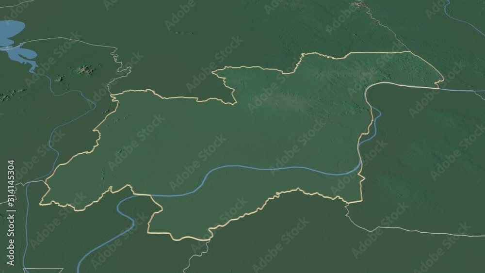 Kâmpóng Cham, province with its capital, zoomed and extruded on the relief map of Cambodia in the conformal Stereographic projection. Animation 3D Kâmpóng Cham, province with its capital, zoomed and extruded on the relief map of Cambodia in the conformal Stereographic projection. Animation 3D