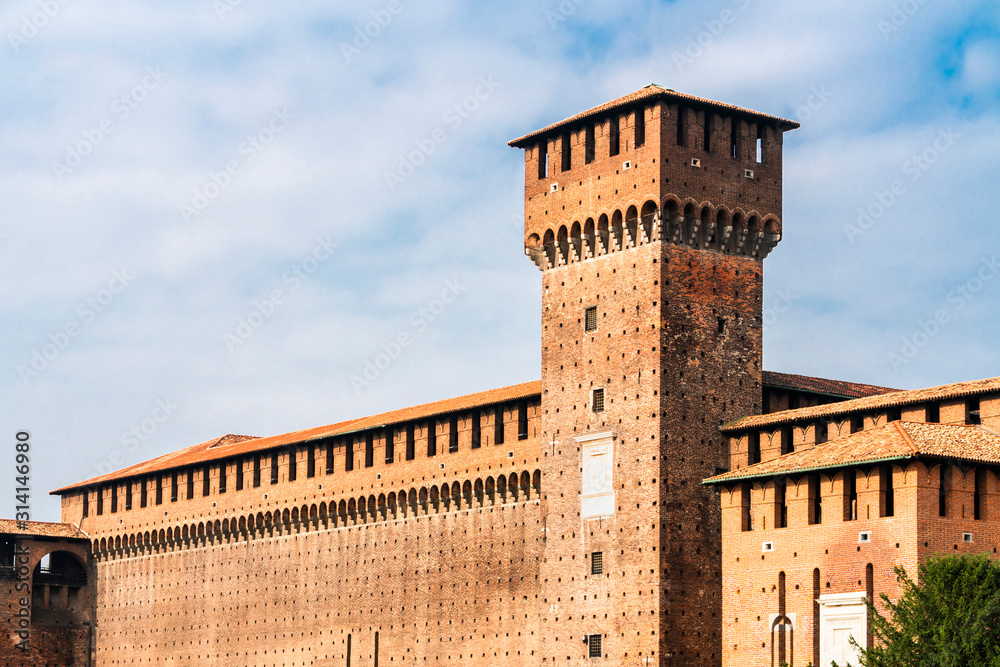 Sforza Fortress, Sforza Castle. Milan, Italy