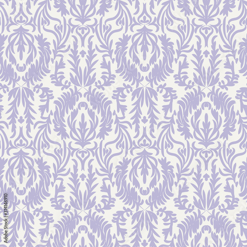 A vintage pastel damask seamless vector pattern background. Decorative ornate surface print design. Great for elegant fabrics and stationery.