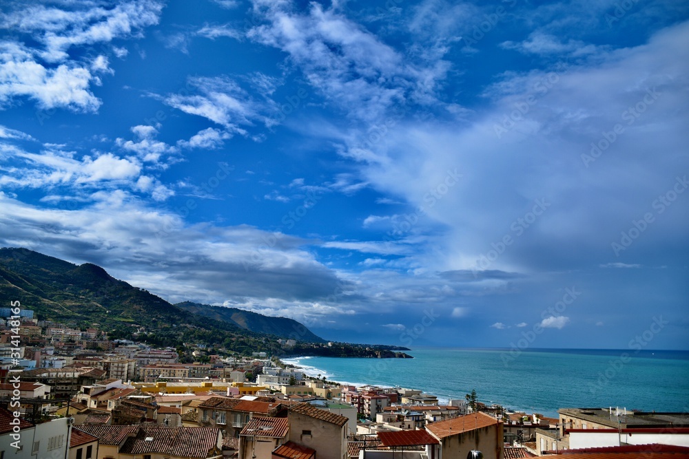 panoramic view of  Cefalù, Italy