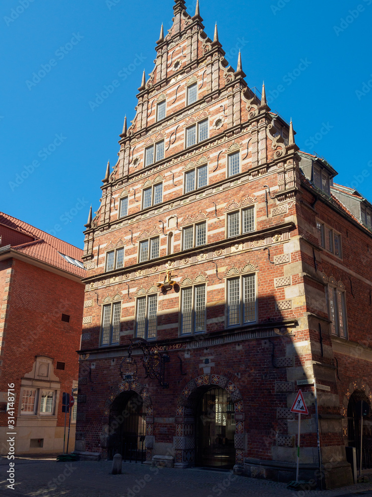 Facade of an old house in Bremen, Germany