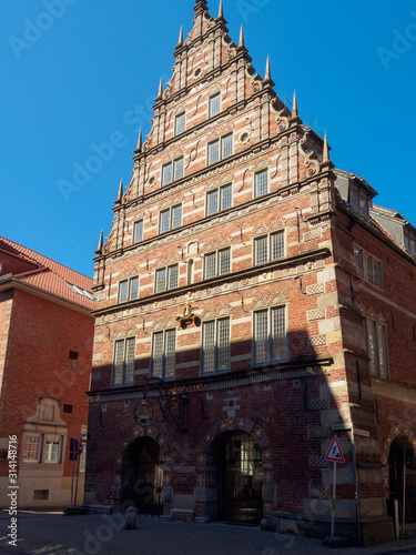 Obraz na płótnie Facade of an old house in Bremen, Germany w salonie