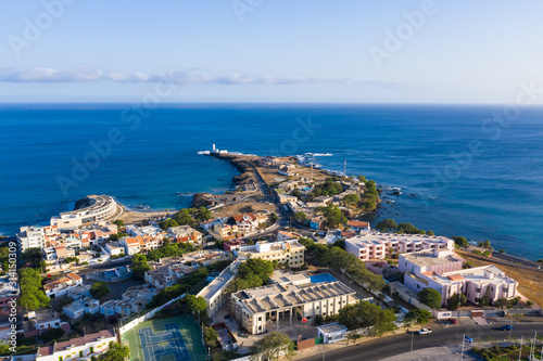 Aerial view of Praia city in Santiago - Capital of Cape Verde Islands - Cabo Verde photo