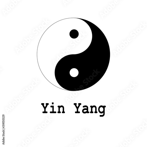 Yin Yang symbol, illustrator vector icon
