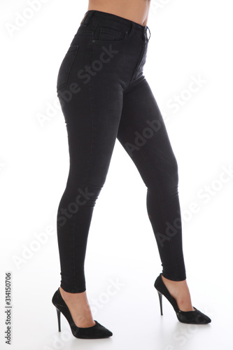 woman pants shoot in studio