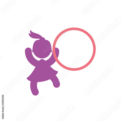 Isolated avatar with hula hoop vector design