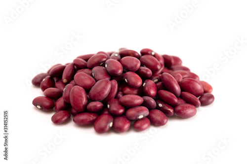 PIle of Red Kidney Beans Isolated on a White Background
