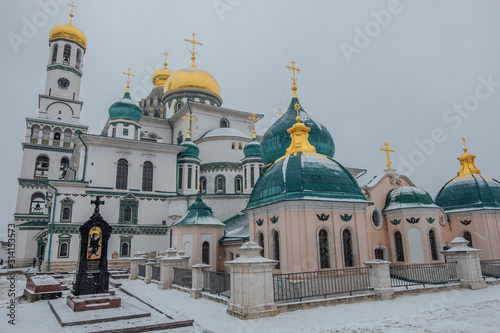 Photography Resurrection Voskresensky Monastery New Jerusalem in Istra, Moscow Region in win