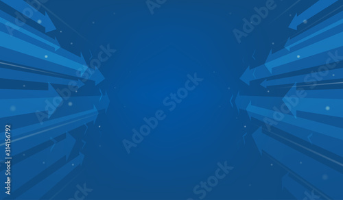 Blue Business Background Vector Illustration With Arrows