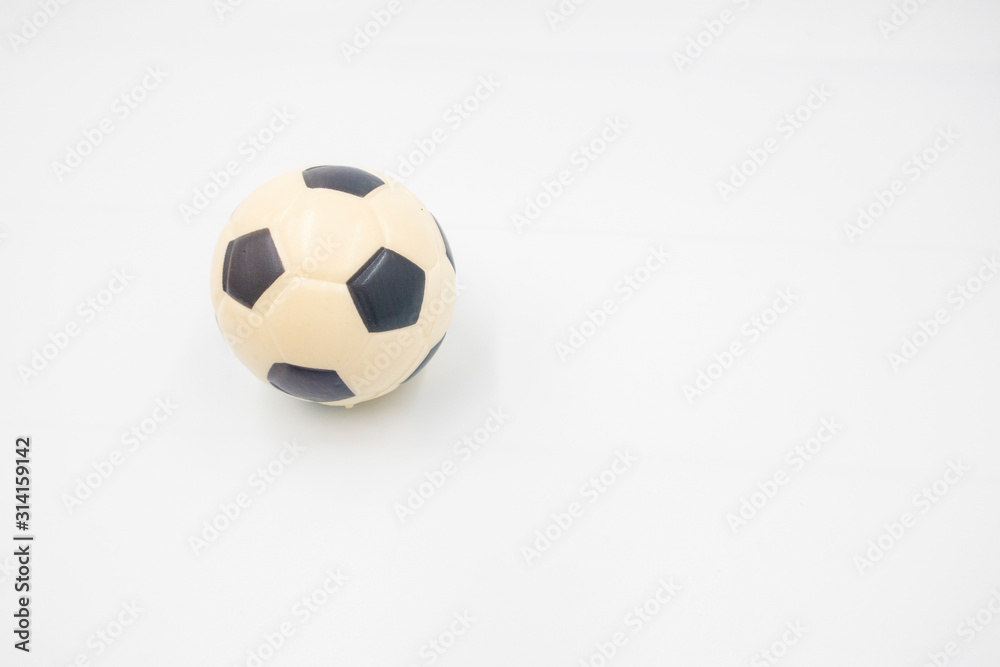 Soccer football is on white background