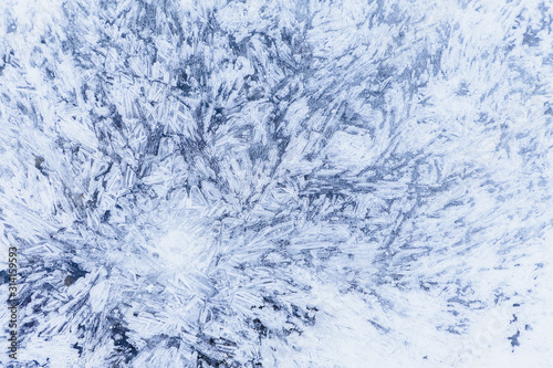 Wallpaper Mural Ice texture, interesting frozen lake patterns, naturally created forms. Frozen river's water in the winter in mount Vitosha, near Sofia, Bulgaria. Ice Age climate changes. Torontodigital.ca