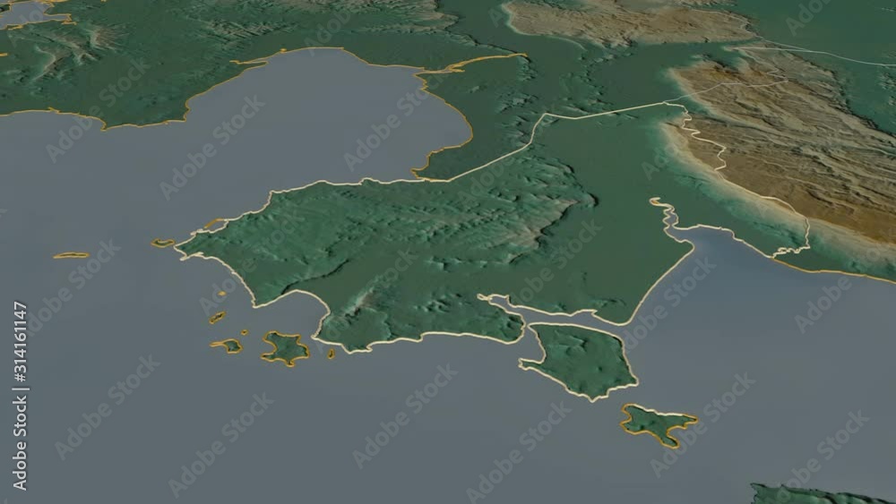 Krong Preah Sihanouk, municipality with its capital, zoomed and extruded on the relief map of Cambodia in the conformal Stereographic projection. Animation 3D Krong Preah Sihanouk, municipality with its capital, zoomed and extruded on the relief map of Cambodia in the conformal Stereographic projection. Animation 3D