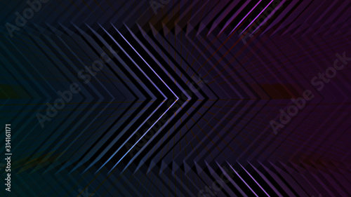 Zig Zag Lines With Rays Grid Abstract Background 