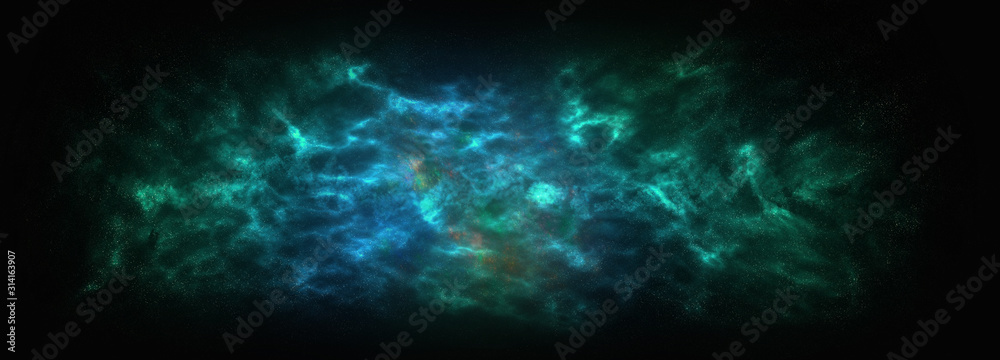 Deep space star field. Universe filled with stars and gas. Far distant cosmos Illustration