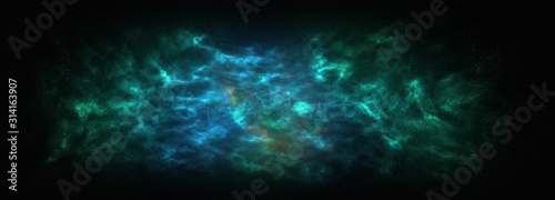 Deep space star field. Universe filled with stars and gas. Far distant cosmos Illustration