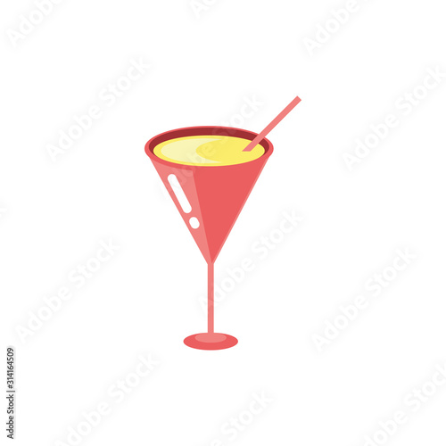 Isolated alcohol cocktail vector design