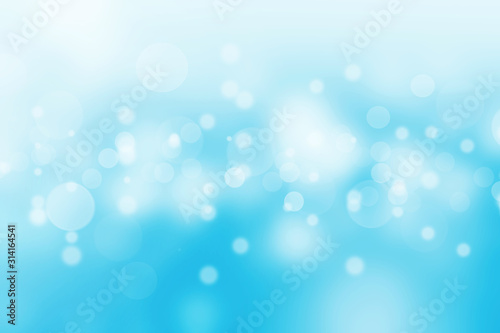 Blue bokeh lights abstract background