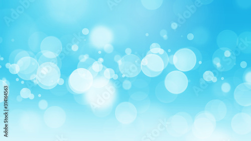 Blue bokeh lights abstract background
