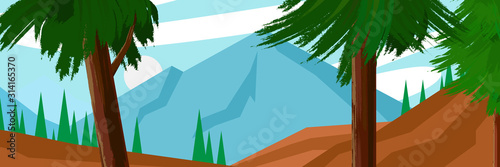 Принти на полотні The landscape of nature