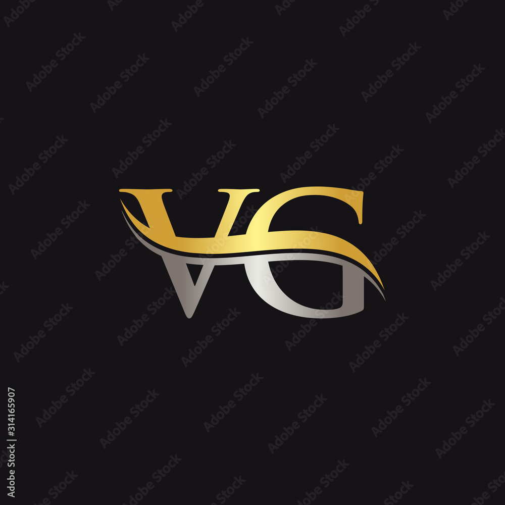 Letter vg logo design initial logotype Royalty Free Vector