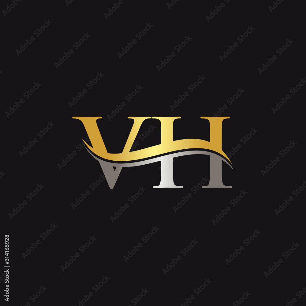 Initial letter VH or HV logo design concept. 8929847 Vector Art at Vecteezy