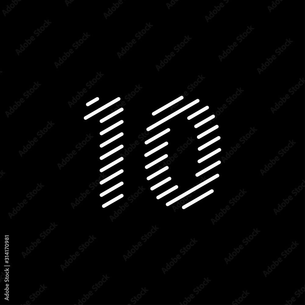 Fototapeta premium 10 Years Anniversary Celebration Vector Template Design Illustration