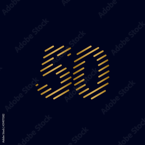 50 Years Anniversary Celebration Vector Template Design Illustration