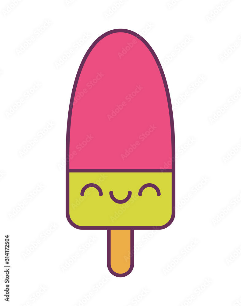 kawaii popsicle cartoon vector design kawaii popsicle cartoon vector design