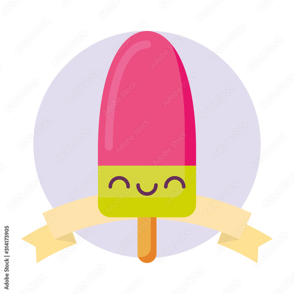 kawaii popsicle cartoon vector design kawaii popsicle cartoon vector design