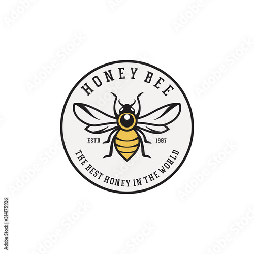 Honey Bee logo design inspiration for honey company