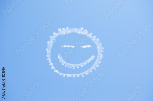 Sky Written Smiley Face
