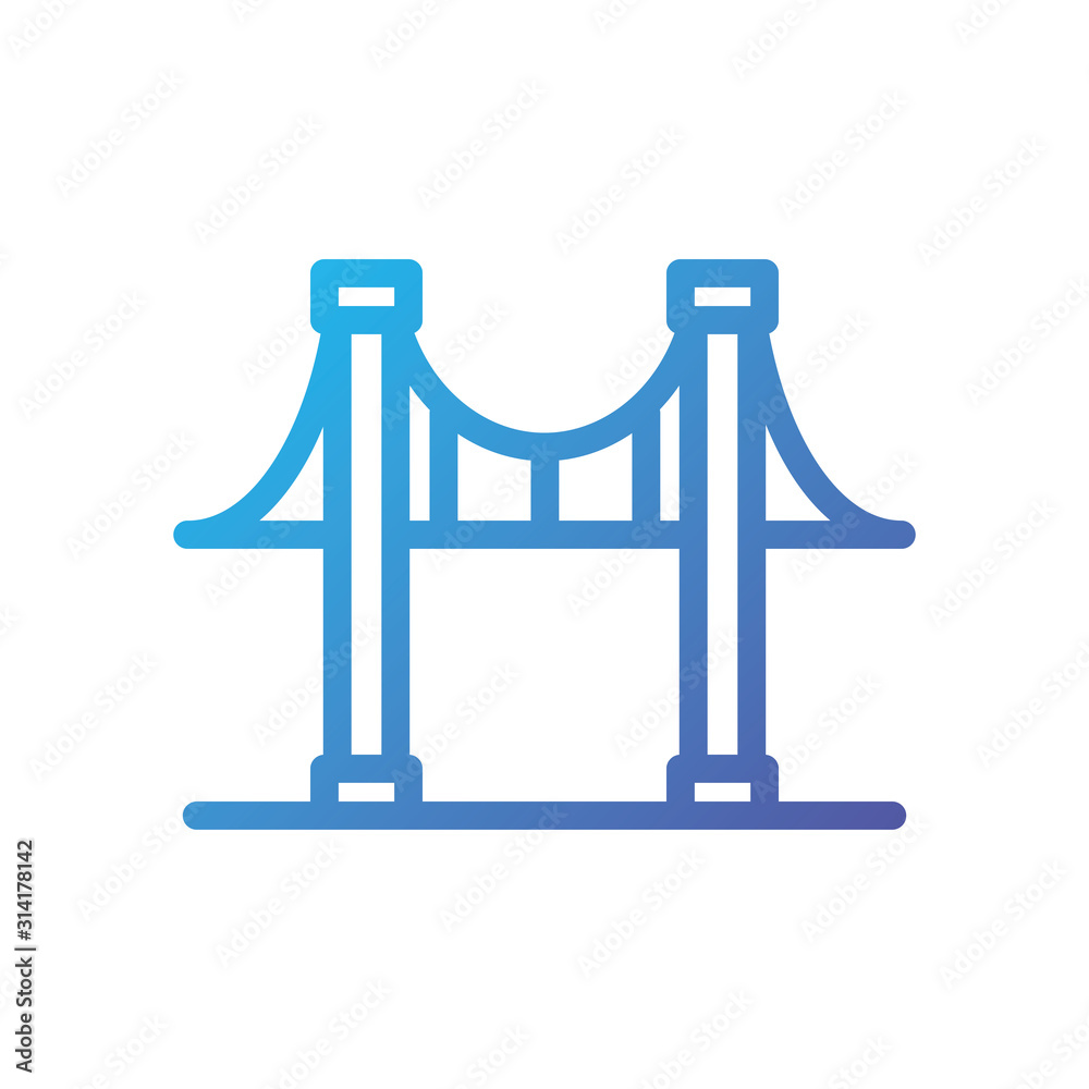 Isolated city bridge vector design Isolated city bridge vector design