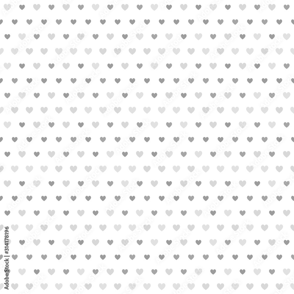 Grey striped heart pattern. Seamless vector background Grey striped heart pattern. Seamless vector background