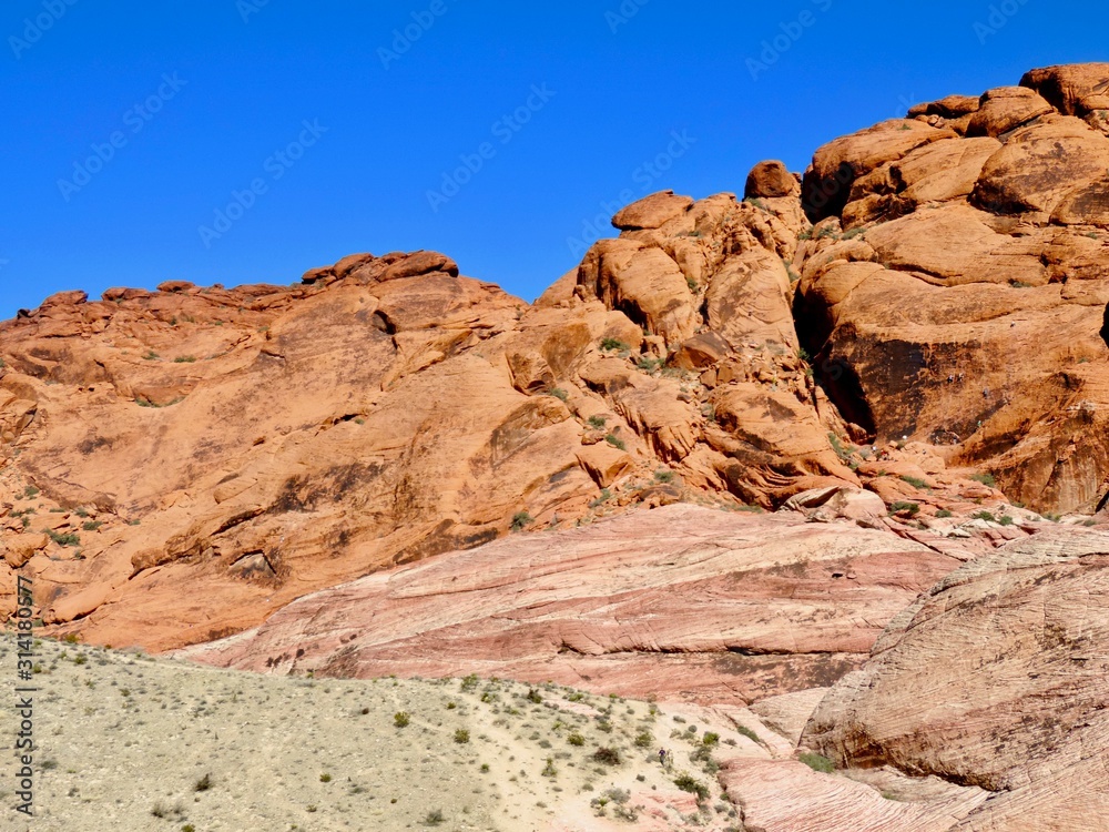 Red rock landscape with blue sky