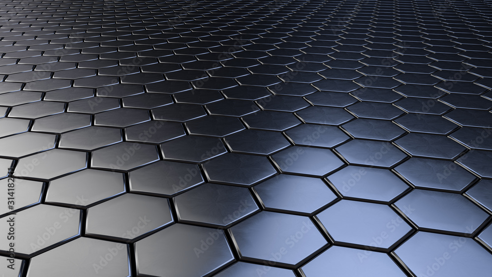 Abstract 3d objects pattern background cubes and hexagons, 3d Rendering Abstract 3d objects pattern background cubes and hexagons, 3d Rendering