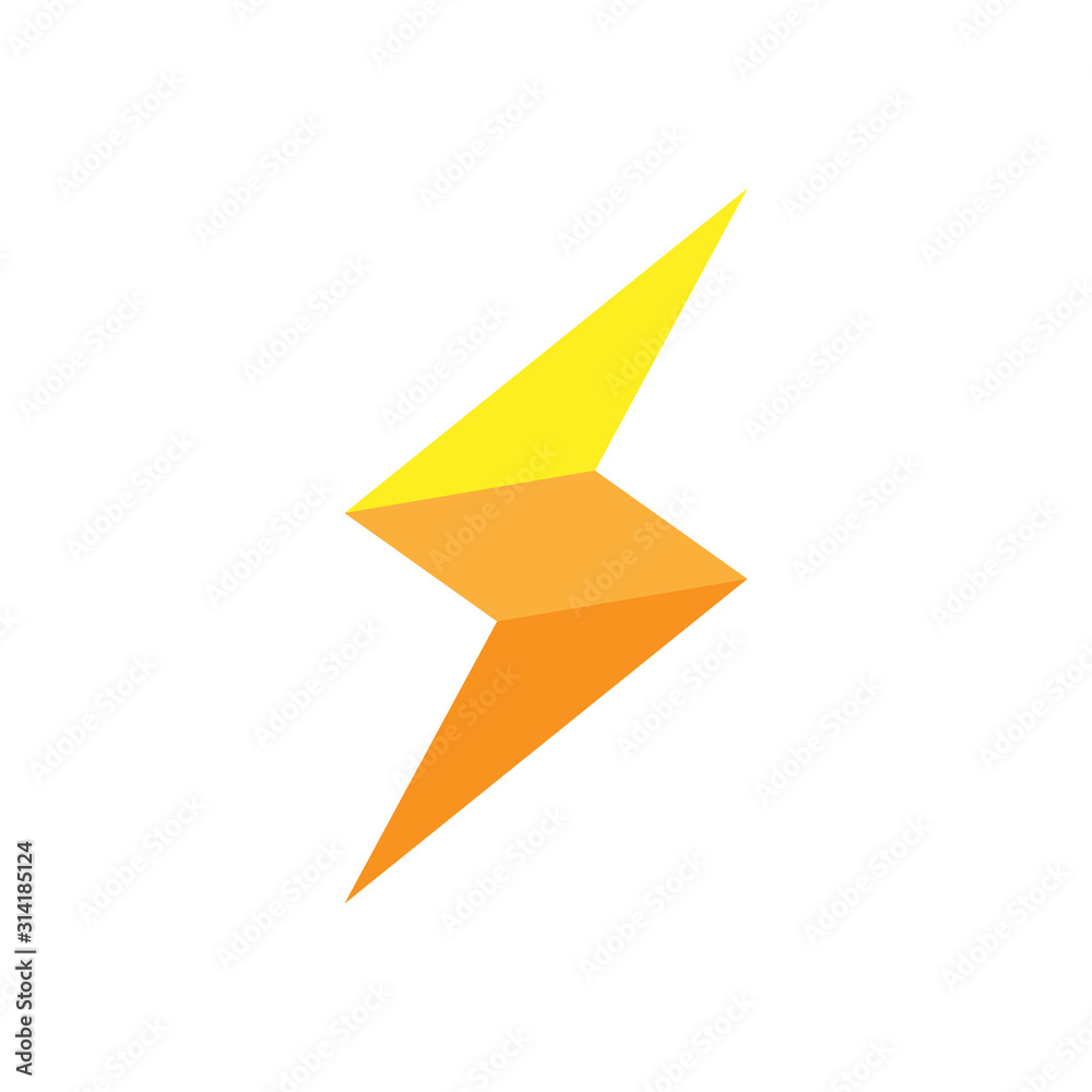 Lightening logo isolated On White Background. Vector Lightening logo isolated On White Background. Vector