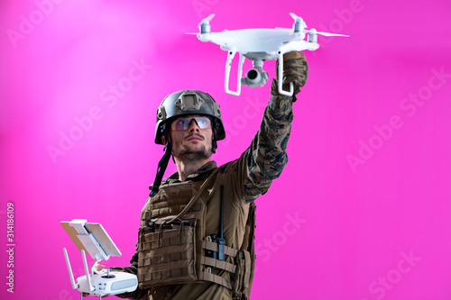 soldier drone pilot technician photo