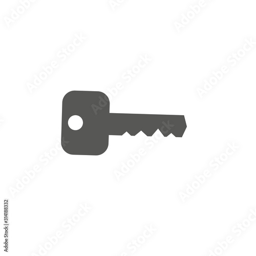 Key Icon in trendy flat style isolated on grey background. Key symbol for your web site design, logo, app, UI. Vector illustration, EPS 10