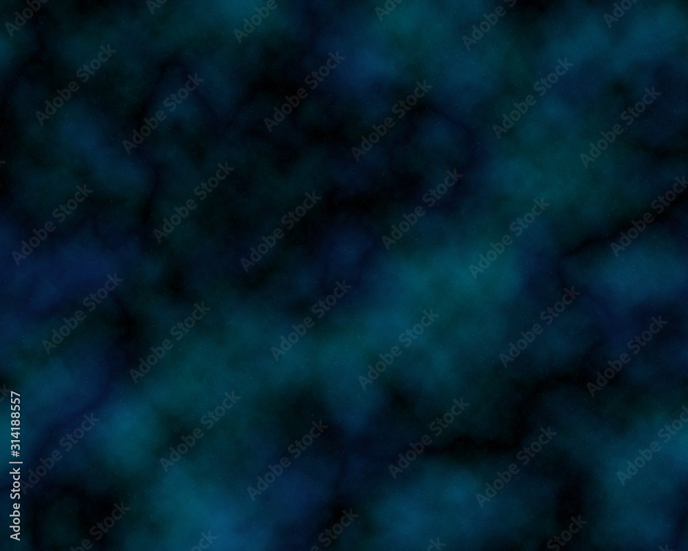 Green/blue nebula with stars Green/blue nebula with stars
