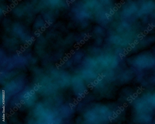 Green/blue nebula with stars