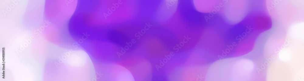 Fototapeta premium blurred bokeh iridescent horizontal background texture with blue violet, plum and lavender colors space for text or image