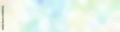 blurred bokeh horizontal background texture with honeydew, Light grayish green and pale turquoise colors and space for text