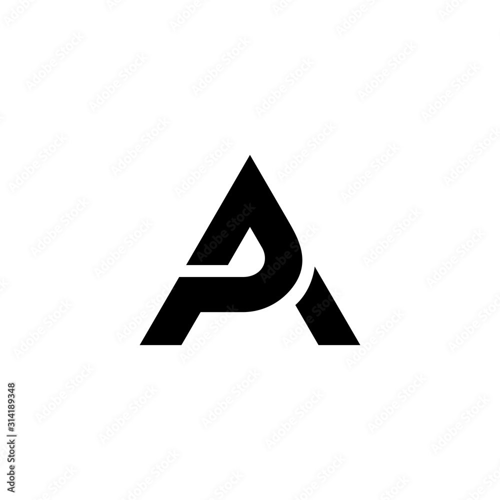 Letter PA initial logo design - obrazy, fototapety, plakaty 